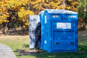 deluxe porta potty outdoor